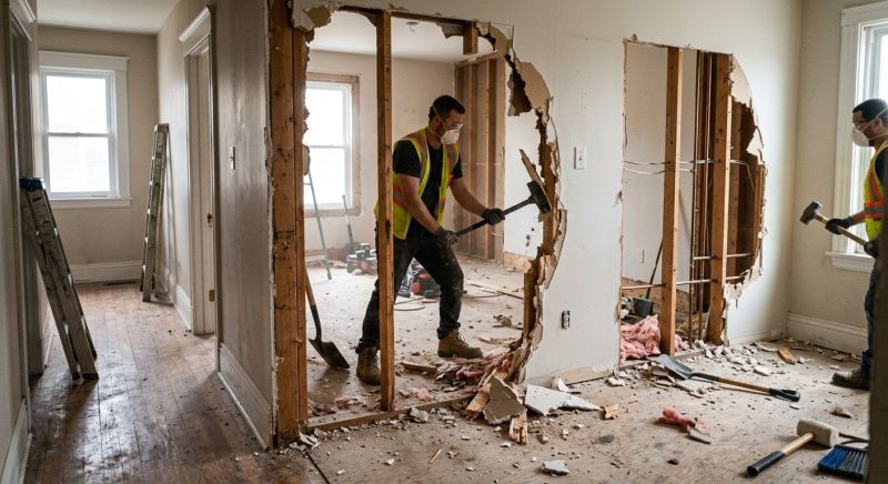 Kitchen Wall Demolition in Bergen County, NJ